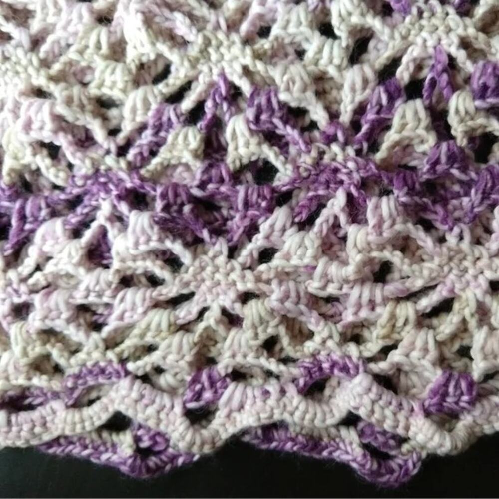 Icy Grape Crochet Skirt OSFM Plus Sized drawstring waist open lacy swim cover - Picture 7 of 7